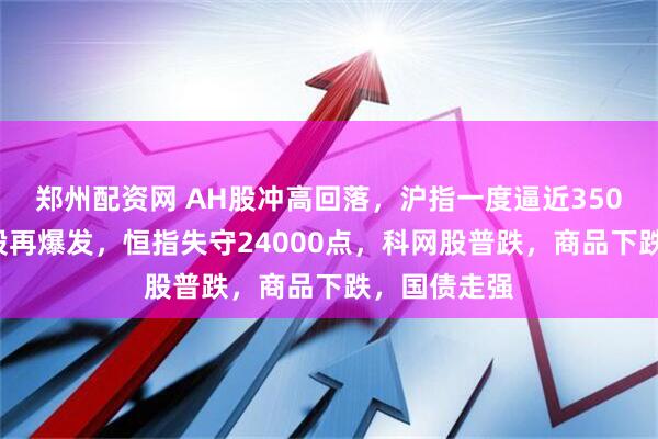 郑州配资网 AH股冲高回落，沪指一度逼近3500点，银行股再爆发，恒指失守24000点，科网股普跌，商品下跌，国债走强
