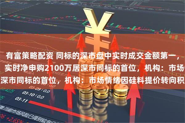 有富策略配资 同标的深市盘中实时成交金额第一，光伏ETF（159857）实时净申购2100万居深市同标的首位，机构：市场情绪因硅料提价转向积极